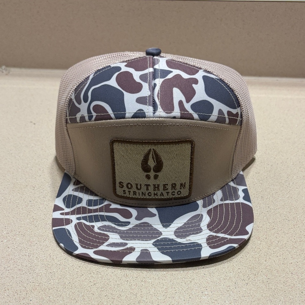 Southern Stringhat Co. Camo Trucker Hat - Tan & Brown